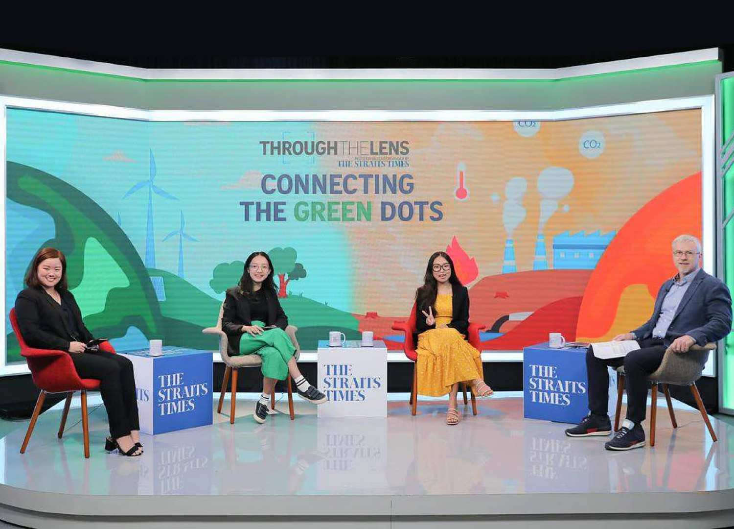 Ms Kong Man Jing (second from right) at The Straits Times’ webinar Connecting The Green Dots in January. PHOTO: ST FILE