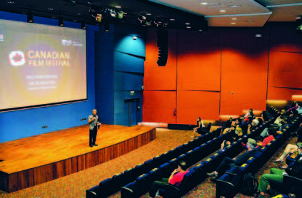 OAR Director Mr Toh greeted a scaled down crowd on the opening night of the Canadian Film Festival in December 2020.