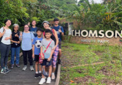 Student-led interest group BES Drongos engaging the public through conducting nature walks at Thomson Nature Park.